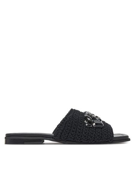 Inuikii Klapki Classic Suede Velcro 70104-367 Czarny. Czarne klapki damskie Inuikii, bez wzorów, z materiału, bez obcasa, bez zapięcia. Za 647.99 zł.