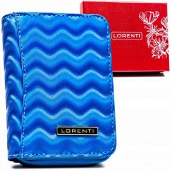 Portfel damski Lorenti 5157-WAV niebieski. Niebieskie portfele damskie LORENTI, bez wzorów, ze skóry. Za 59.00 zł.