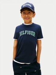 Tommy Hilfiger T-Shirt KB0KB10420 Granatowy Regular Fit. Niebieskie t-shirty i koszulki chłopięce Tommy Hilfiger, bez wzorów, z bawełny, bez kołnierzyka, bez ramiączek. Za 109.99 zł.