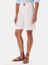 Tatuum Bermudy Kosoko T2510.160 Écru Relaxed Fit. Szorty damskie TATUUM, bez wzorów, ze lnu. Za 239.99 zł.
