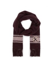 Calvin Klein Szalik LV04F8101G Bordowy. Czerwone szaliki damskie Calvin Klein, bez wzorów, z wełny. Za 329.99 zł.