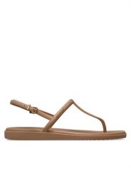 Crocs Sandały Miami Thong Flip 209793 Brązowy. Brązowe sandały damskie Crocs, bez wzorów, z tworzywa sztucznego, bez obcasa, na płaskiej podeszwie, bez zapięcia. Za 139.99 zł.