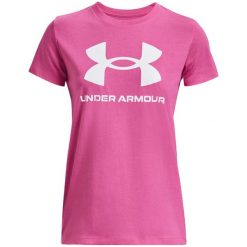 Koszulka fitness damska Under Armour Live Sportstyle Graphic SSC. Szare bluzki damskie Under Armour, l, bez wzorów, bez kołnierzyka, bez ramiączek. Za 99.83 zł.