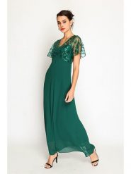 ASSUILI Sukienka w kolorze zielonym rozmiar: 34. Zielone sukienki damskie Assuili, bez wzorów, klasyczne, bez ramiączek. Za 170.87 zł.