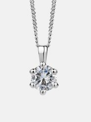 Revoni Złoty naszyjnik z diamentową zawieszką - dł. 45 cm rozmiar: onesize. Szare naszyjniki damskie Revoni, z diamentem, złote. Za 3,272.63 zł.