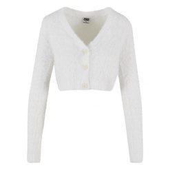 Kurtka cardigan z piórami damska Urban Classics. Białe kurtki damskie Urban Classics, xl, bez wzorów, z materiału, bez kaptura. Za 164.65 zł.