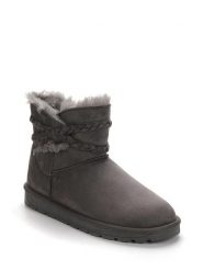 ISLAND BOOT Botki zimowe "Keorgie" w kolorze szarym rozmiar: 37. Szare botki damskie Island Boot, na zimę, z materiału, bez obcasa, bez zapięcia. Za 118.38 zł.