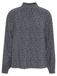 Soaked in Luxury Bluzka "Kamira" w kolorze granatowym rozmiar: XL. Niebieskie bluzki damskie Soaked in Luxury, xl, bez wzorów, bez kołnierzyka, bez ramiączek. Za 61.46 zł.