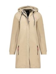Geographical Norway Płaszcz polarowy "Timothe" w kolorze beżowym rozmiar: M. Brązowe płaszcze damskie Geographical Norway, m, bez wzorów, z polaru, bez kaptura. Za 171.68 zł.