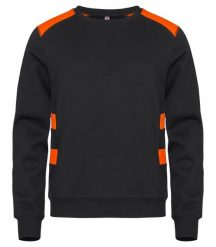 Clique Ambition Roundneck bluza unisex zwiększona widoczność – Visib Orange. Brązowe bluzy damskie CLIQUE, l, bez wzorów, z bawełny, bez kaptura. Za 172.75 zł.