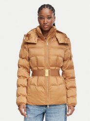 Elisabetta Franchi Kurtka zimowa PI-92D-66E2 Brązowy jasny Slim Fit. Brązowe kurtki damskie Elisabetta Franchi, na zimę, bez wzorów, z syntetyku, bez kaptura. Za 2,569.00 zł.