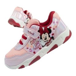 Buty sportowe Leomil DM009246 świecący spód różowe. Czerwone buty sportowe dziewczęce z materiału, bez zapięcia. Za 222.50 zł.