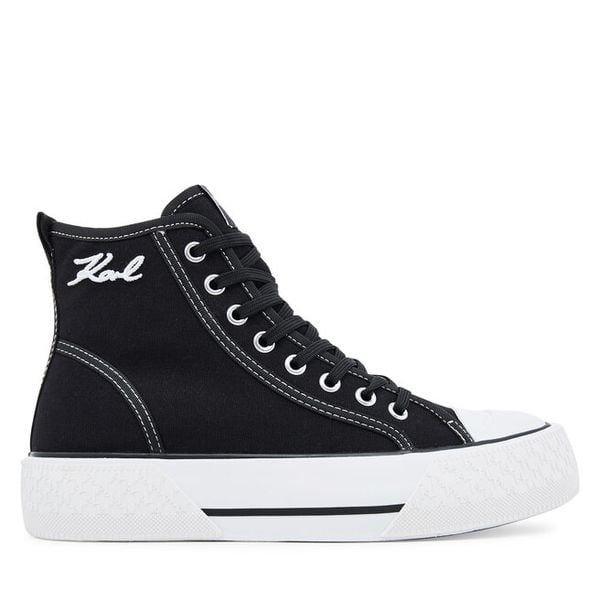 Trampki KARL LAGERFELD. Czarne trampki damskie KARL LAGERFELD, bez wzorów, bez zapięcia. Za 359.99 zł.