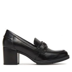 Półbuty Lasocki. Czarne czółenka damskie Lasocki, bez wzorów, bez obcasa, na obcasie. Za 239.99 zł.