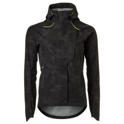 Damska kurtka przeciwdeszczowa rowerowa Commuter odblaskowa hi-vis. Czarne kurtki damskie AGU, m, bez wzorów, z materiału, z kapturem. Za 886.35 zł.