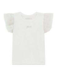 Guess T-Shirt K6GI19 K6YW4 Biały Regular Fit. Białe koszulki i t-shirty dziewczęce Guess, z aplikacjami, z bawełny, bez kołnierzyka, bez ramiączek. Za 114.99 zł.