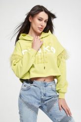 Bluza damska z piórami Avigliana PINKO. Bluzy damskie Pinko, xs, bez wzorów, bez kaptura. W wyprzedaży za 895.30 zł.