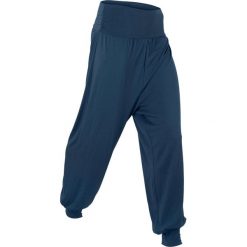 Spodnie "wellness" haremki, długie, Level 1 bonprix ciemnoniebieski. Niebieskie spodnie sportowe damskie bonprix, w paski. Za 74.99 zł.