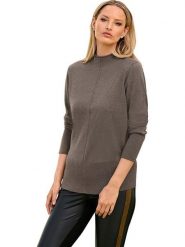 Heine Sweter w kolorze brązowym rozmiar: 40. Brązowe swetry klasyczne damskie Heine, bez kołnierzyka. Za 61.17 zł.