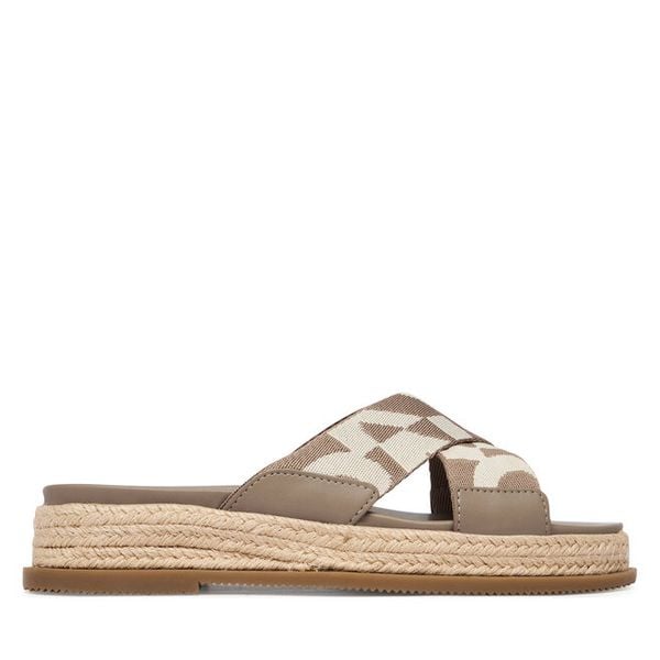 Espadryle DKNY. Brązowe espadryle damskie DKNY, bez wzorów, bez obcasa. Za 496.99 zł.
