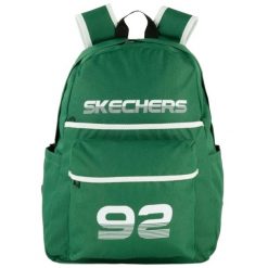 Plecak unisex Skechers Downtown Backpack pojemność 20 L. Zielone plecaki Skechers, bez wzorów. Za 73.99 zł.