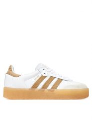 Adidas Sneakersy Sambae JQ0982 Biały. Białe obuwie sportowe damskie Adidas, ze skóry, bez zapięcia. Za 479.99 zł.