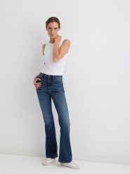 MAVI Dżinsy "Samara" - Flared fit - w kolorze granatowym rozmiar: W26/L34. Niebieskie jeansy damskie Mavi, z podwyższonym stanem. Za 189.95 zł.
