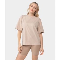 Koszulka Carpatree Cozy Leisure beżowa. Brązowe koszulki sportowe damskie Carpatree, s, bez wzorów, z bawełny, bez ramiączek. W wyprzedaży za 119.99 zł.