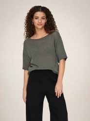 JDY Sweter w kolorze khaki rozmiar: XL. Brązowe swetry klasyczne damskie JDY, xl, bez kołnierzyka. Za 61.46 zł.