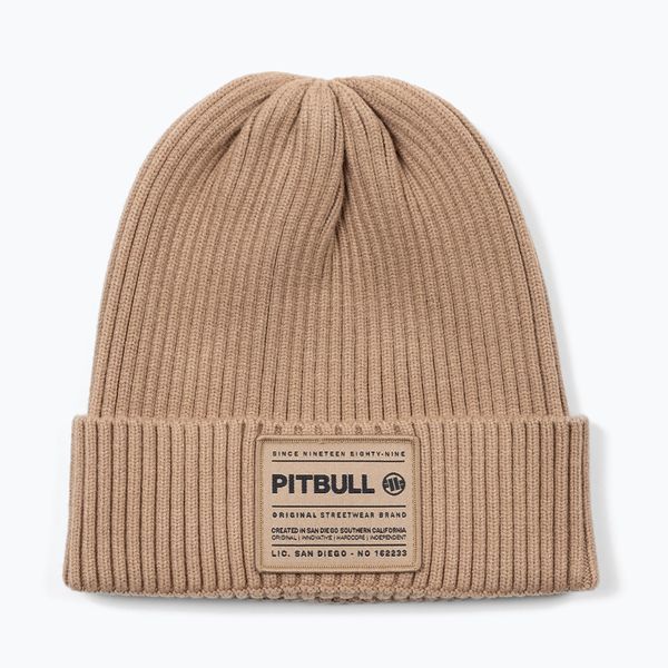 Czapka zimowa Pitbull Beanie Dock. Brązowe czapki damskie PITBULL, na zimę, bez wzorów, z dzianiny. Za 62.99 zł.