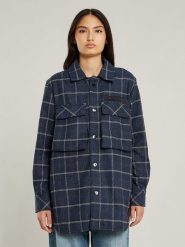 G-Star Koszula w kolorze granatowym rozmiar: L. Niebieskie koszule damskie G-Star, l, bez wzorów, z bawełny, retro, bez kołnierzyka, bez ramiączek. Za 316.45 zł.