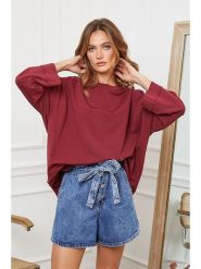 Joséfine Koszulka "Paladium" w kolorze bordowym rozmiar: S. Czerwone koszulki damskie Joséfine, s, bez wzorów, z bawełny, bez kołnierzyka, bez ramiączek. Za 141.95 zł.