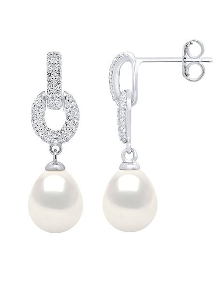 Mitzuko Srebrne kolczyki-wkrętki z perłami rozmiar: onesize. Szare kolczyki damskie Mitzuko, z cyrkonią, srebrne. Za 318.45 zł.