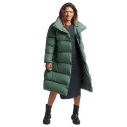 Damska długa kurtka Superdry. Zielone kurtki damskie Superdry, na zimę, s, bez wzorów, z elastanu, bez kaptura. Za 412.00 zł.