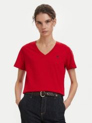 Beverly Hills Polo Club T-Shirt P-SS26W-TS516518 Czerwony Regular Fit. Czerwone t-shirty damskie Beverly Hills Polo Club, xs, bez wzorów, z bawełny, bez kołnierzyka. Za 139.99 zł.