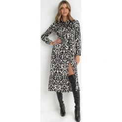Czarna Sukienka Koszulowa Melan. Czarne sukienki damskie Born2be, bez wzorów, z materiału, eleganckie, bez ramiączek. W wyprzedaży za 84.99 zł.