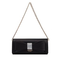 Torebka Guess. Czarne torebki wieczorowe damskie Guess, z aplikacjami, bez dodatków. Za 679.99 zł.
