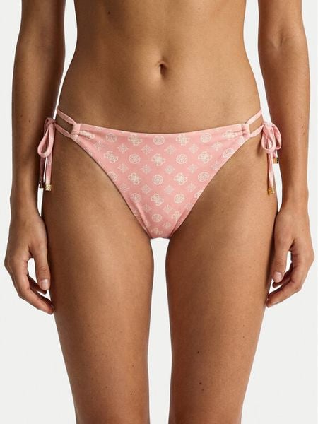 Guess Dół od bikini E6GO06 MC04R Różowy. Czerwone bikini Guess, z aplikacjami, z syntetyku. Za 239.99 zł.