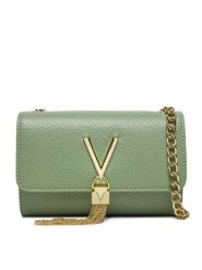 Valentino Torebka Divina VBS1R403G Zielony. Zielone torebki wieczorowe damskie Valentino, bez wzorów, ze skóry, bez dodatków. Za 249.99 zł.