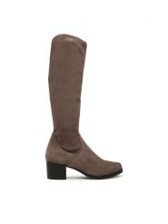 Caprice Kozaki 9-25506-41 Brązowy. Brązowe kozaki damskie Caprice, z materiału, bez obcasa, na słupku, bez zapięcia. Za 379.99 zł.