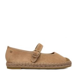 Espadryle Roxy. Brązowe espadryle damskie Roxy, bez wzorów, bez obcasa. Za 129.99 zł.