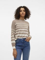 Vero Moda Sweter w kolorze beżowym rozmiar: M. Brązowe swetry klasyczne damskie Vero Moda, m, bez kołnierzyka. Za 66.31 zł.
