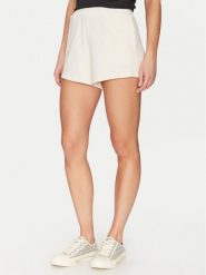 Guess Szorty materiałowe O5GD06 KCQP2 Niebieski Regular Fit. Niebieskie szorty damskie Guess, z aplikacjami, z materiału. Za 89.99 zł.