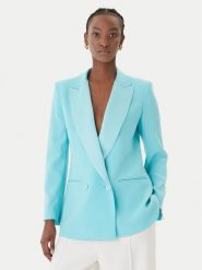 Marella Marynarka Giugno 2613041132 Turkusowy Regular Fit. Niebieskie marynarki i żakiety damskie Marella, bez wzorów, z acetatu. Za 1,879.00 zł.