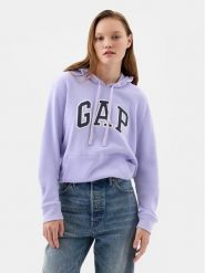 Gap Bluza 870537-03 Fioletowy Regular Fit. Fioletowe bluzy damskie GAP, xs, bez wzorów, z bawełny, bez kaptura. Za 169.99 zł.