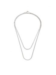Calvin Klein Naszyjnik 35000592 Srebrny. Szare naszyjniki damskie Calvin Klein, metalowe. Za 269.99 zł.