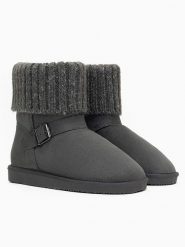 ISLAND BOOT Botki zimowe "Kourtney" w kolorze szarym rozmiar: 36. Szare botki damskie Island Boot, na zimę, bez obcasa, bez zapięcia. Za 157.35 zł.