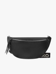 Pojemna nerka-crossbody. Czarne nerki i saszetki damskie Ryłko, ze skóry, duże, bez dodatków. Za 299.99 zł.