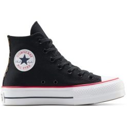 Buty sportowe Converse Chuck Taylor All Star Lift Platform Leopard. Czarne obuwie sportowe damskie Converse, bez zapięcia. Za 379.45 zł.