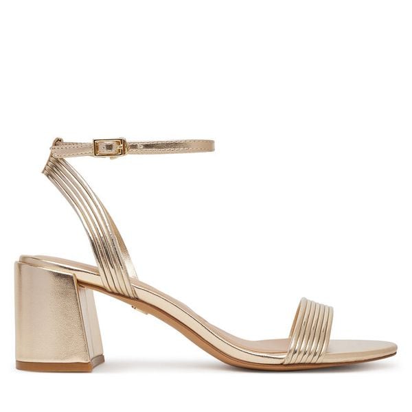 Sandały Aldo. Żółte sandały damskie ALDO, bez wzorów, bez obcasa, na słupku, bez zapięcia. Za 309.99 zł.